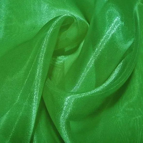 12pcs - Crystal Organza Table Linen 85"x85" Square - Green 1875