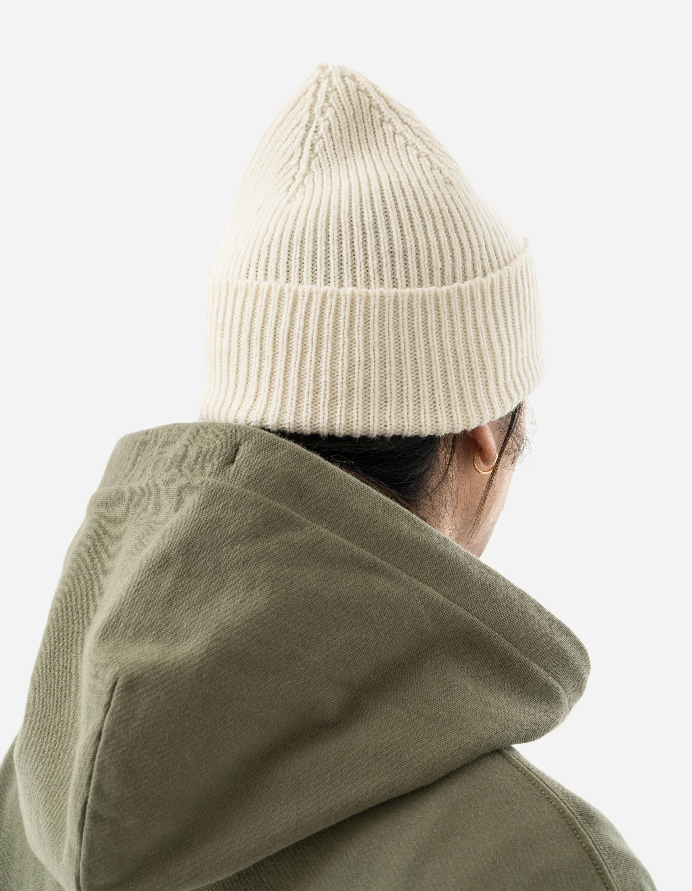 1368 Maharishi Embroidered Beanie Ecru