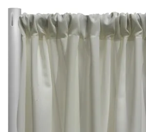 1pc - Premium Poly (Poplin) Drapery Panel 8' Tall x 58" wide - Ivory 1111