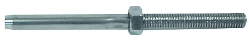 3.2mm Threaded Terminal Swage No Flat W/Lock Nut M6 LHT Length 80mm