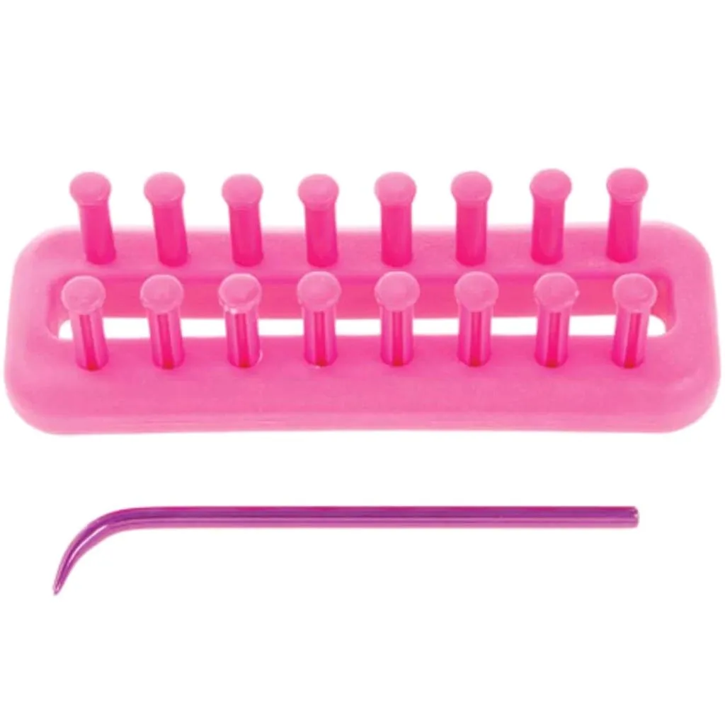 All Things You™ Mini Loom: Plastic Rectangle Pink 4.5 inches