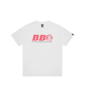 BB ASTRO T-SHIRT - WHITE/PINK LOGO