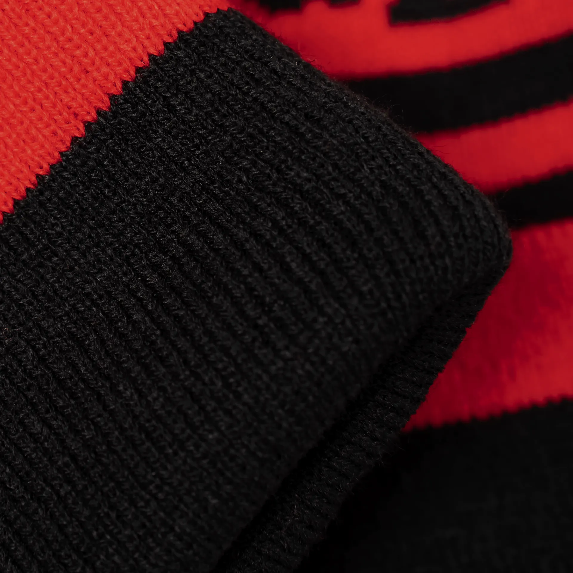 Black | Scarlet - Bobble Hat