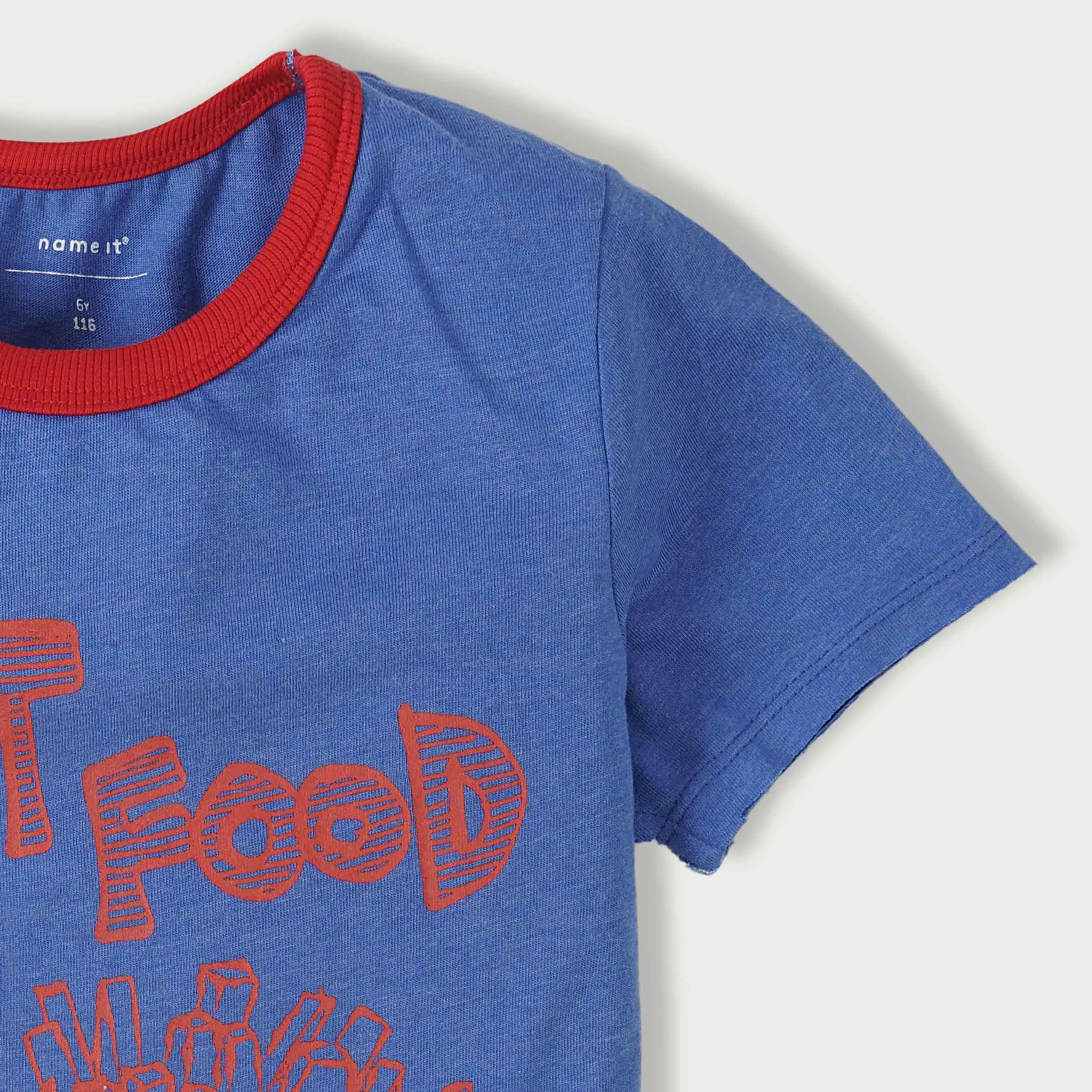 C1588 NI Fast Food Rough Edges Blue T-Shirt