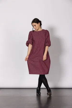 Direction Dress - Maroon Weave