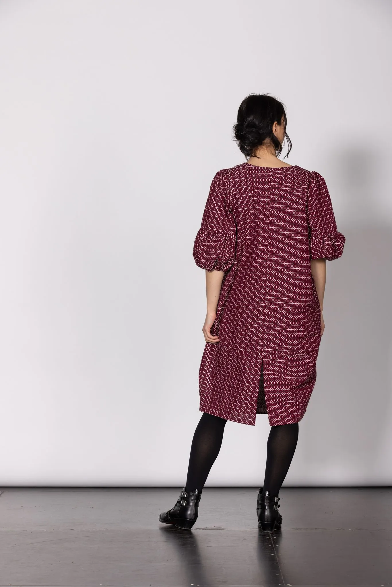 Direction Dress - Maroon Weave