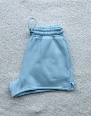 Icy Blue Basic Blank Shorts