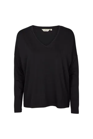 Joline LS V-neck - Black