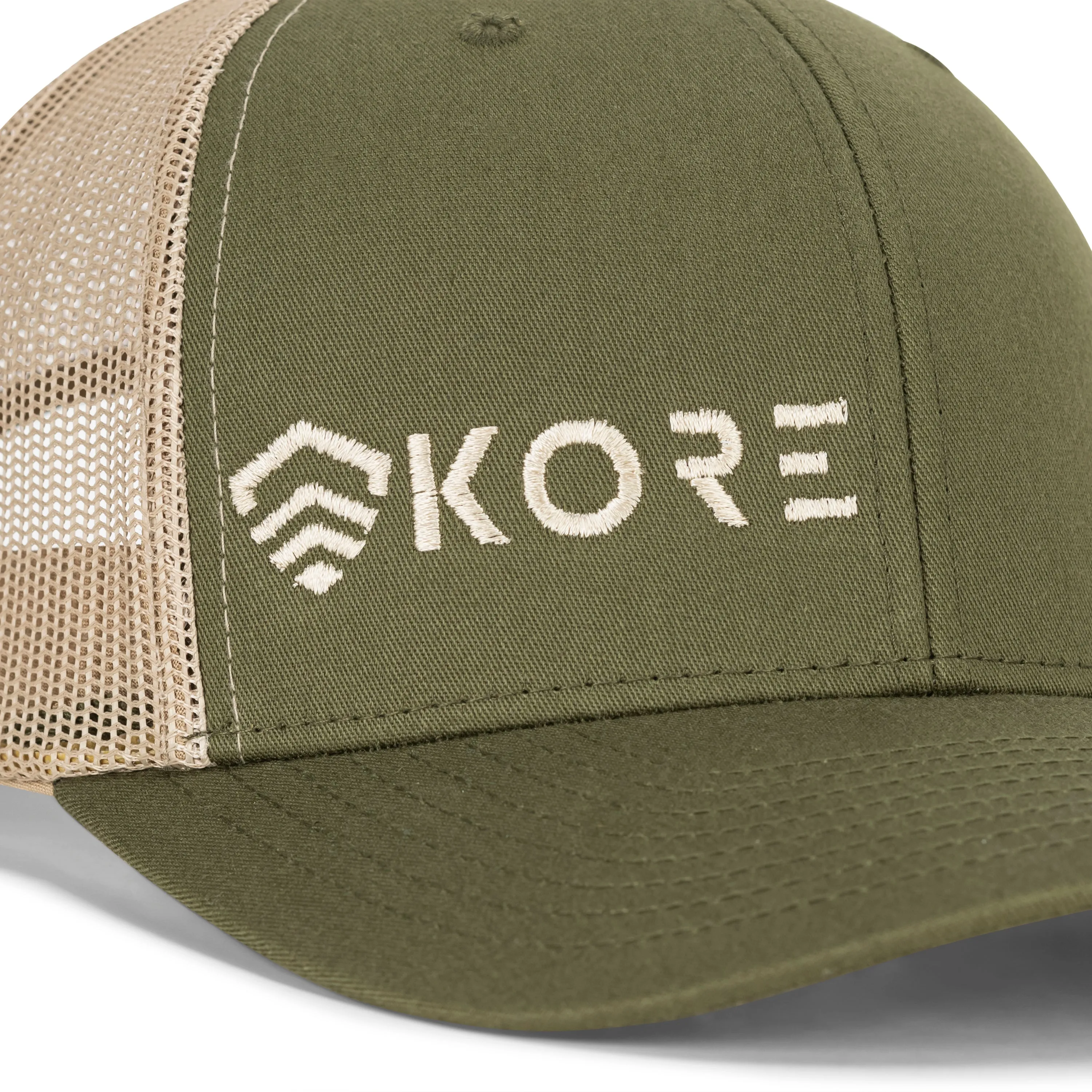 KORE TRUCKER HAT | GREEN/TAN