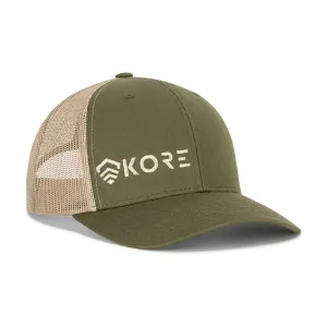 KORE TRUCKER HAT | GREEN/TAN