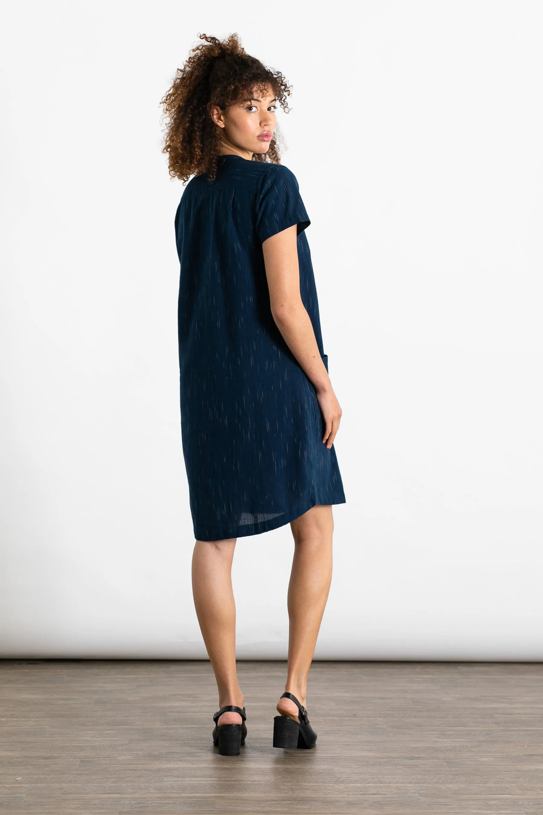 Mariam Shift Dress / Navy Space Dye