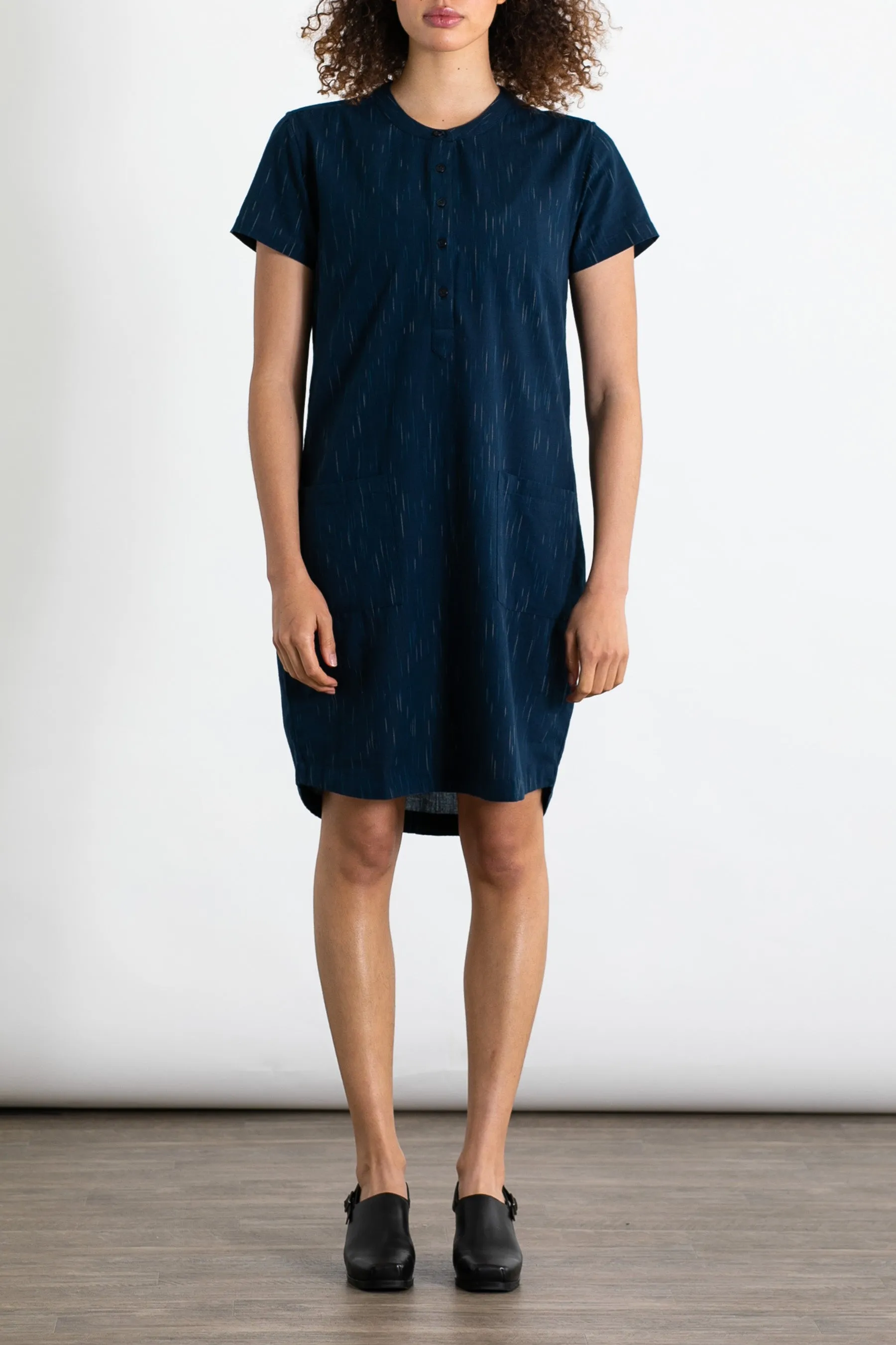 Mariam Shift Dress / Navy Space Dye