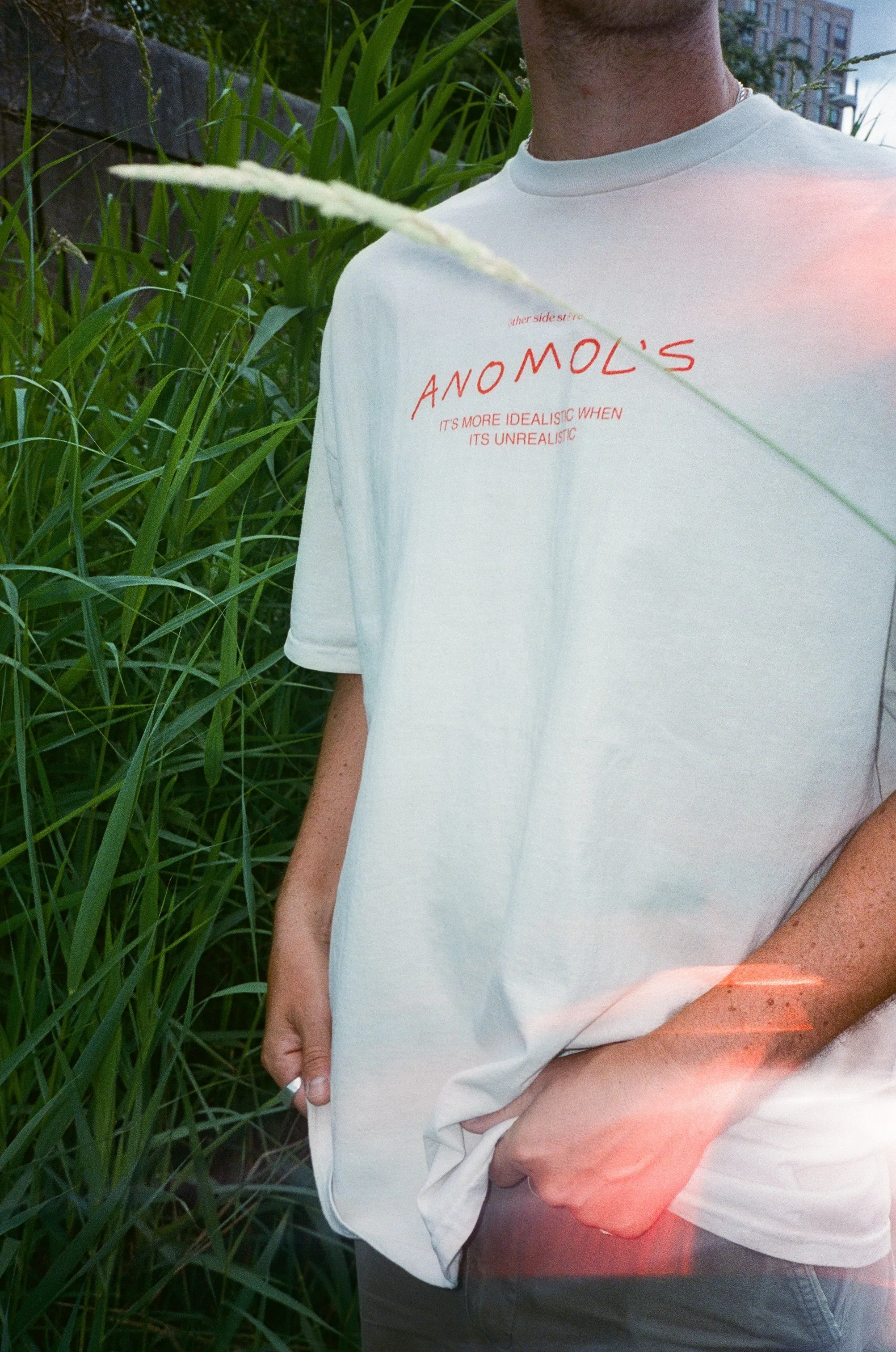 Other Side Store 'Anomols' Vintage Washed Tee - Cream