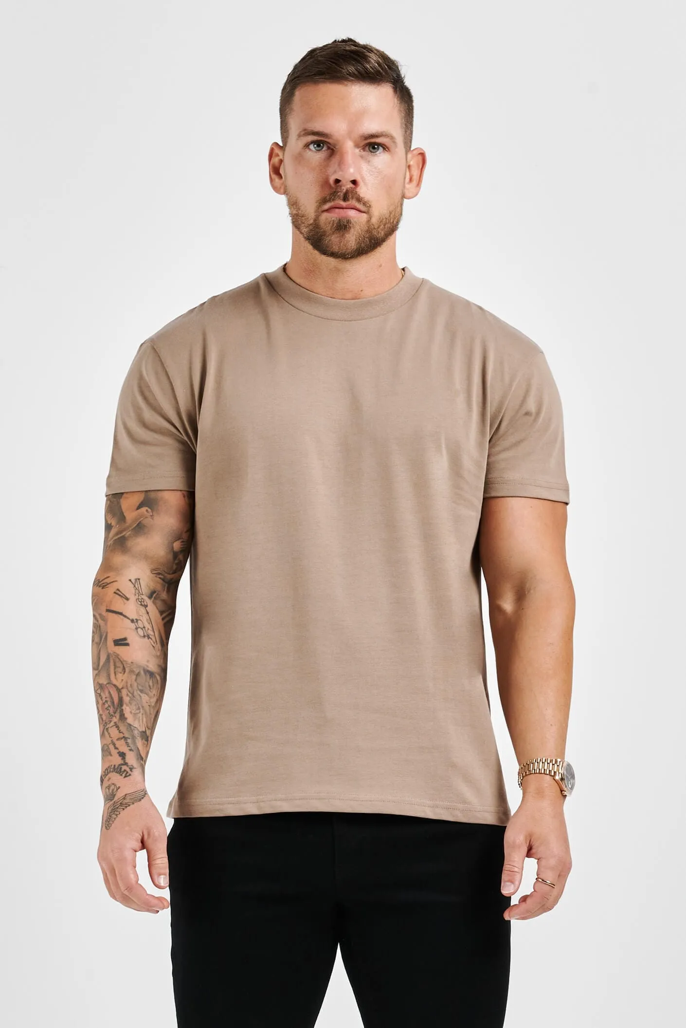 PREMIUM BASICS T-SHIRT - TAUPE