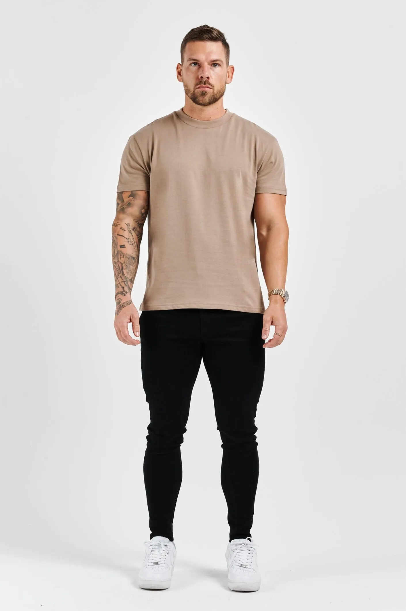 PREMIUM BASICS T-SHIRT - TAUPE