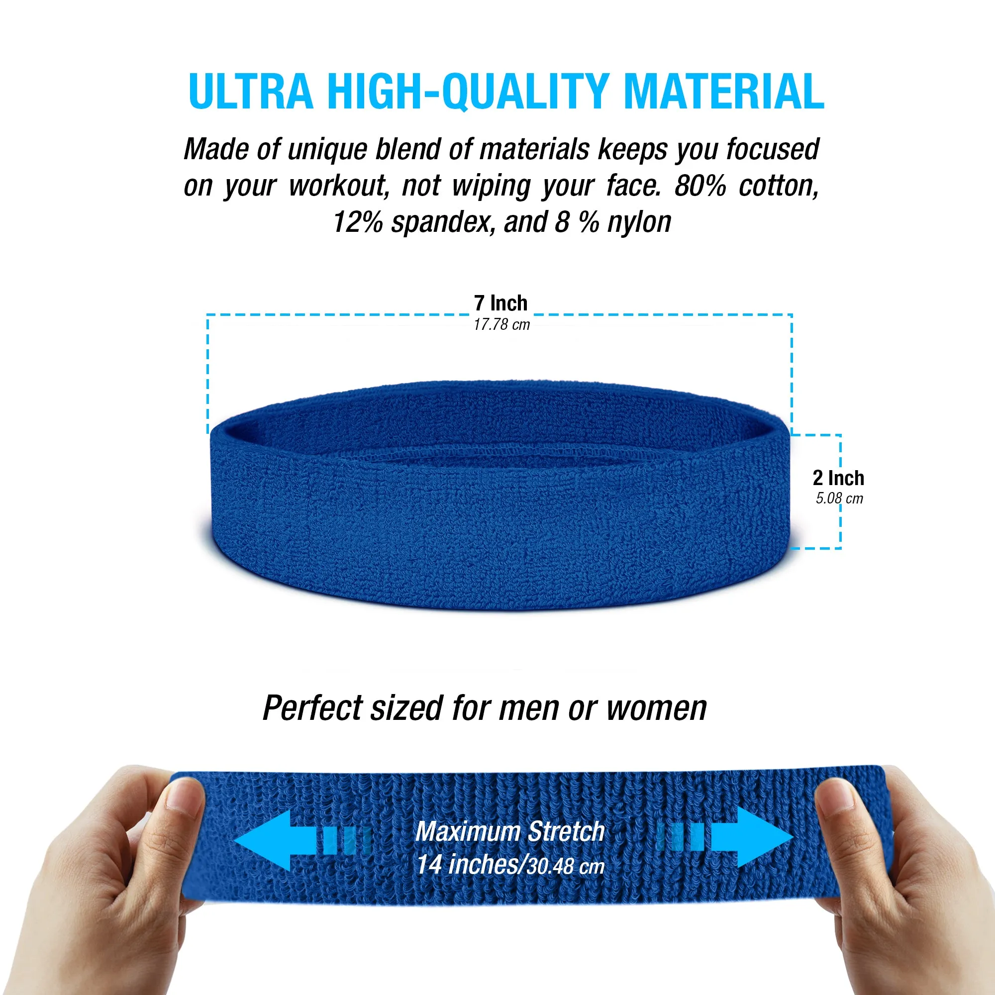 Premium Terry Cloth Cotton Sweatbands