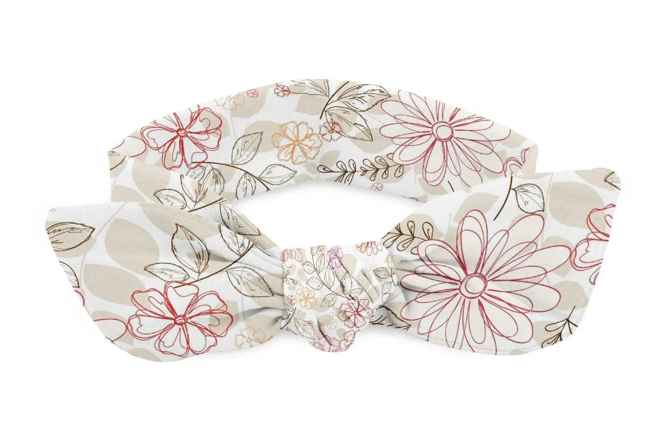 RAVEbandz The Rookie- Bow Knot Headband (Delicate Daisies)