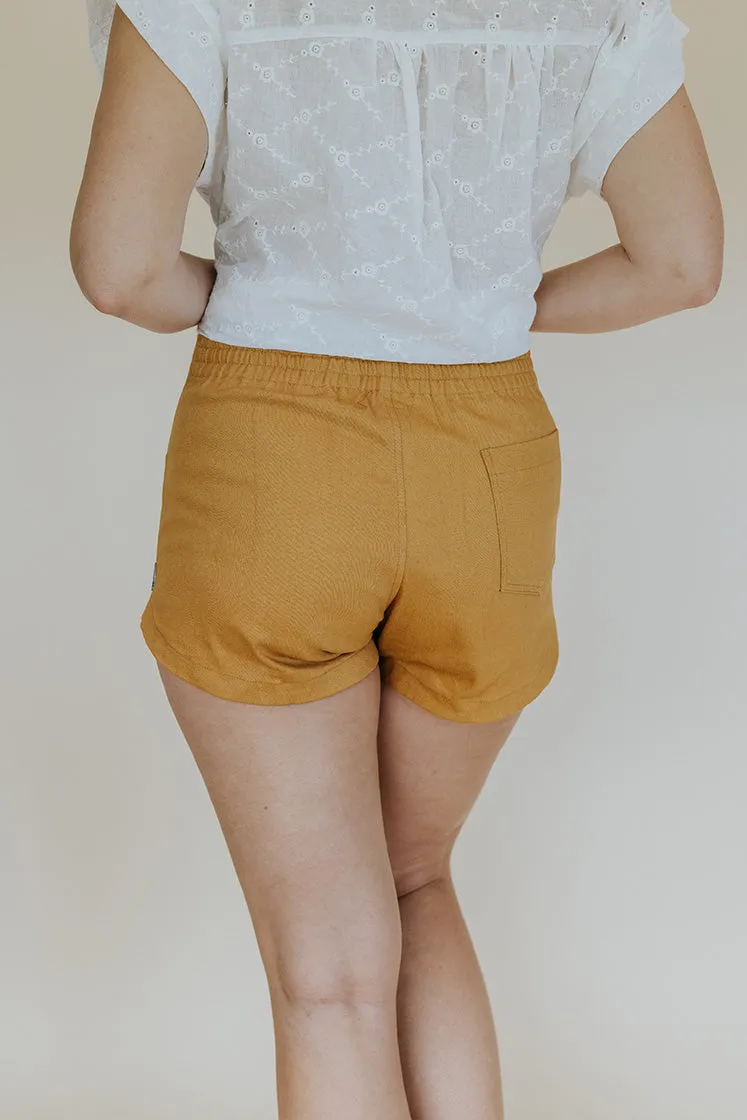 Retro Pocket Shorts - Marigold Twill