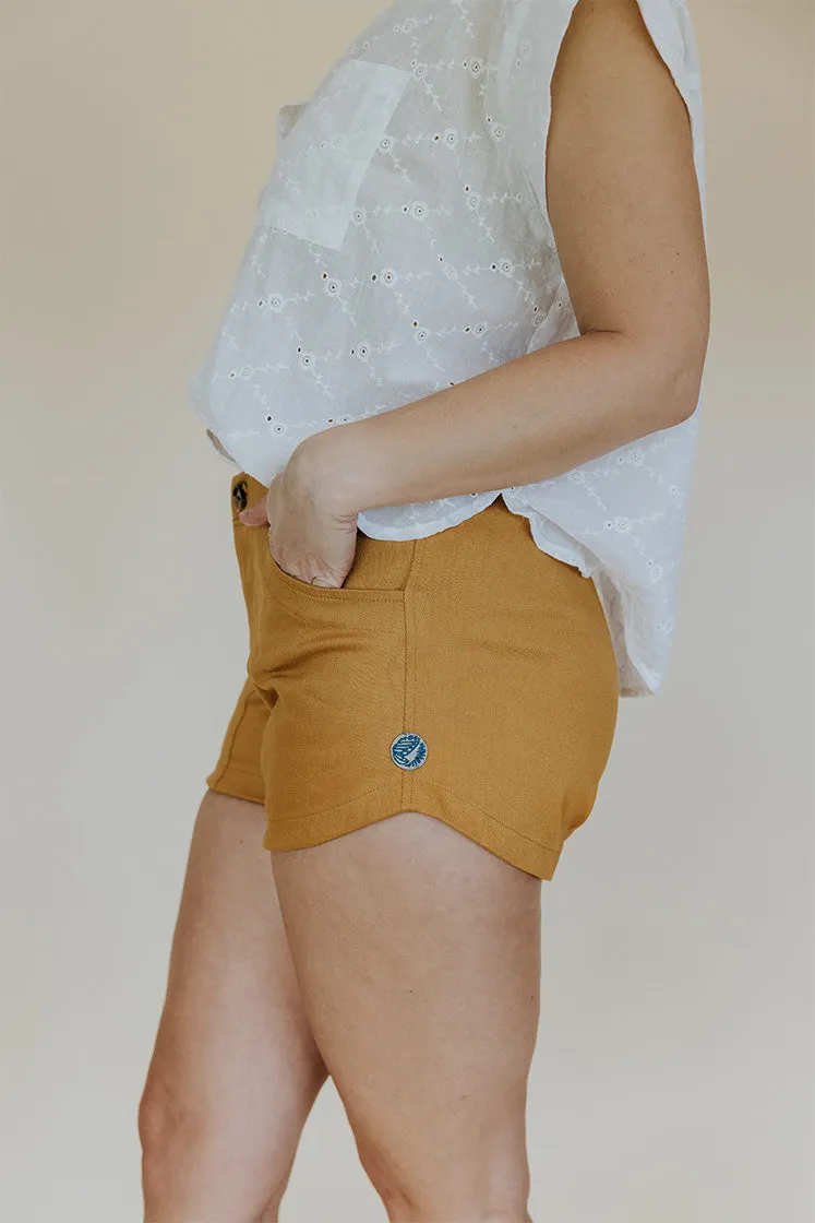 Retro Pocket Shorts - Marigold Twill