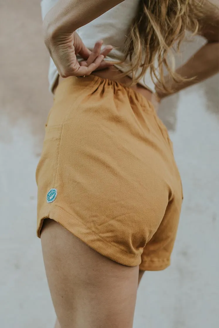 Retro Pocket Shorts - Marigold Twill