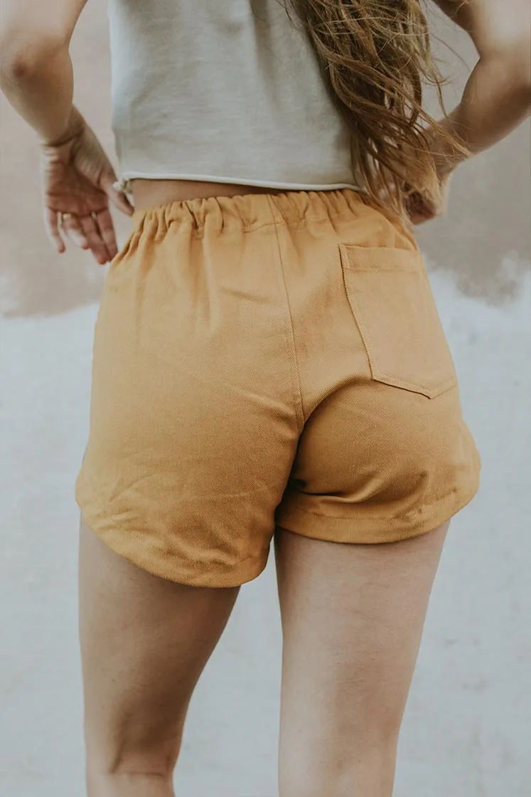 Retro Pocket Shorts - Marigold Twill