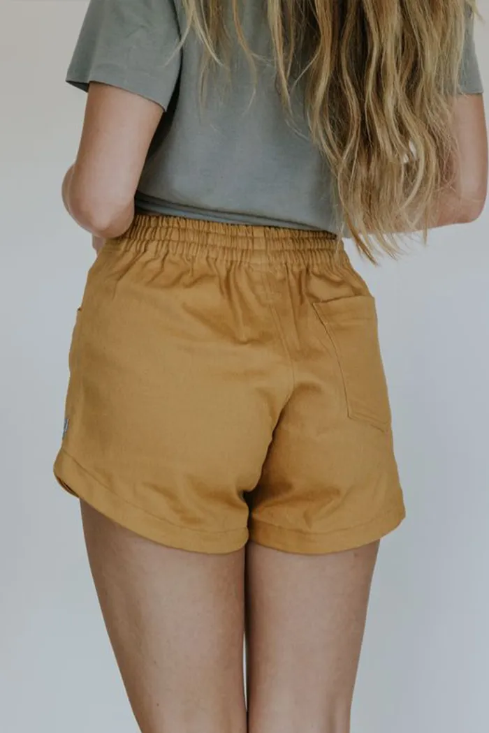 Retro Pocket Shorts - Marigold Twill