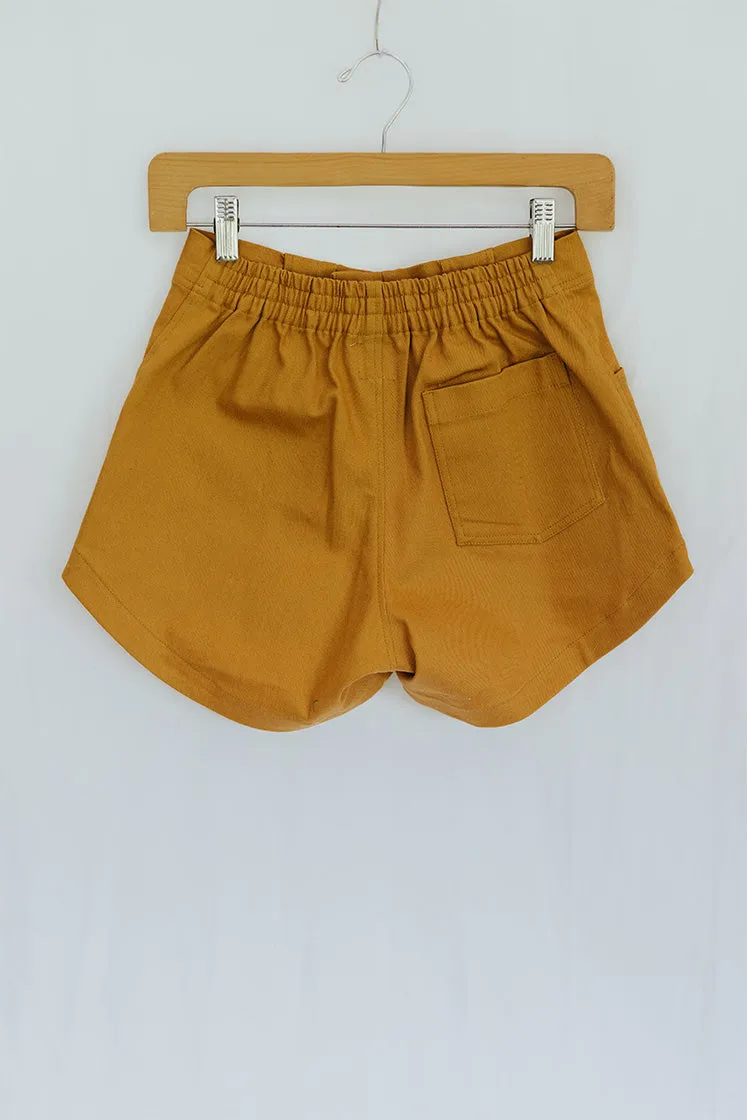 Retro Pocket Shorts - Marigold Twill