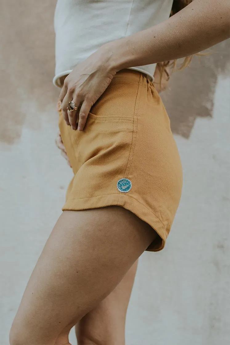 Retro Pocket Shorts - Marigold Twill