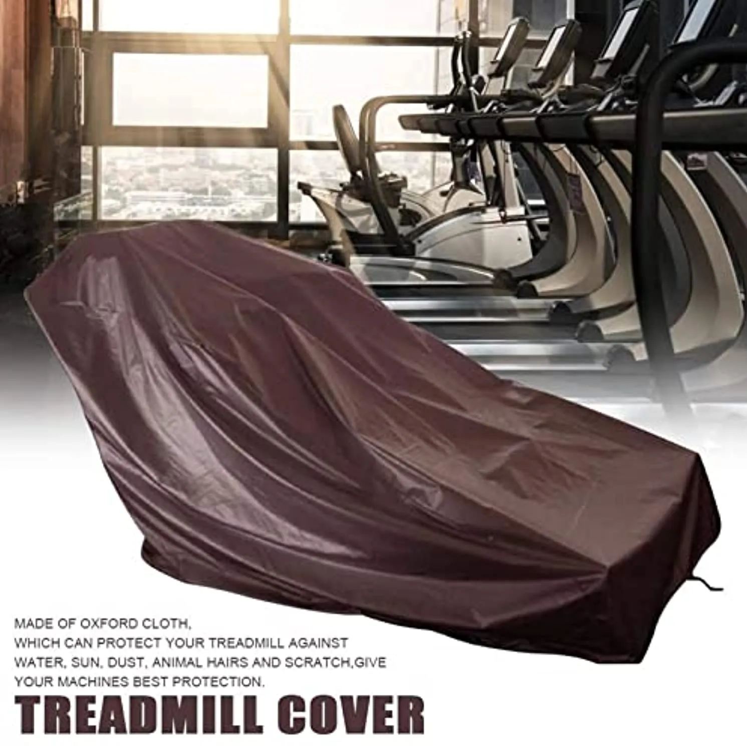 RHDFKOD Running Machine Cover, Non Folding Treadmill Cover Waterproof Dustproof Oxford Cloth Running Machine Protective Cover for Outside Indoor