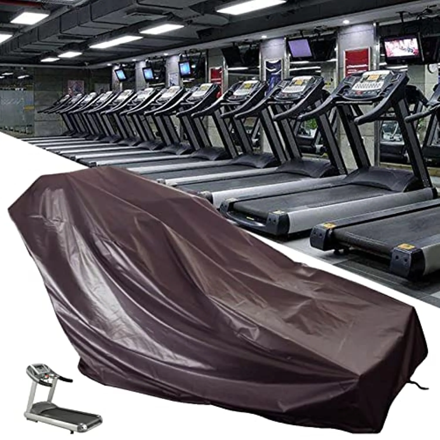 RHDFKOD Running Machine Cover, Non Folding Treadmill Cover Waterproof Dustproof Oxford Cloth Running Machine Protective Cover for Outside Indoor