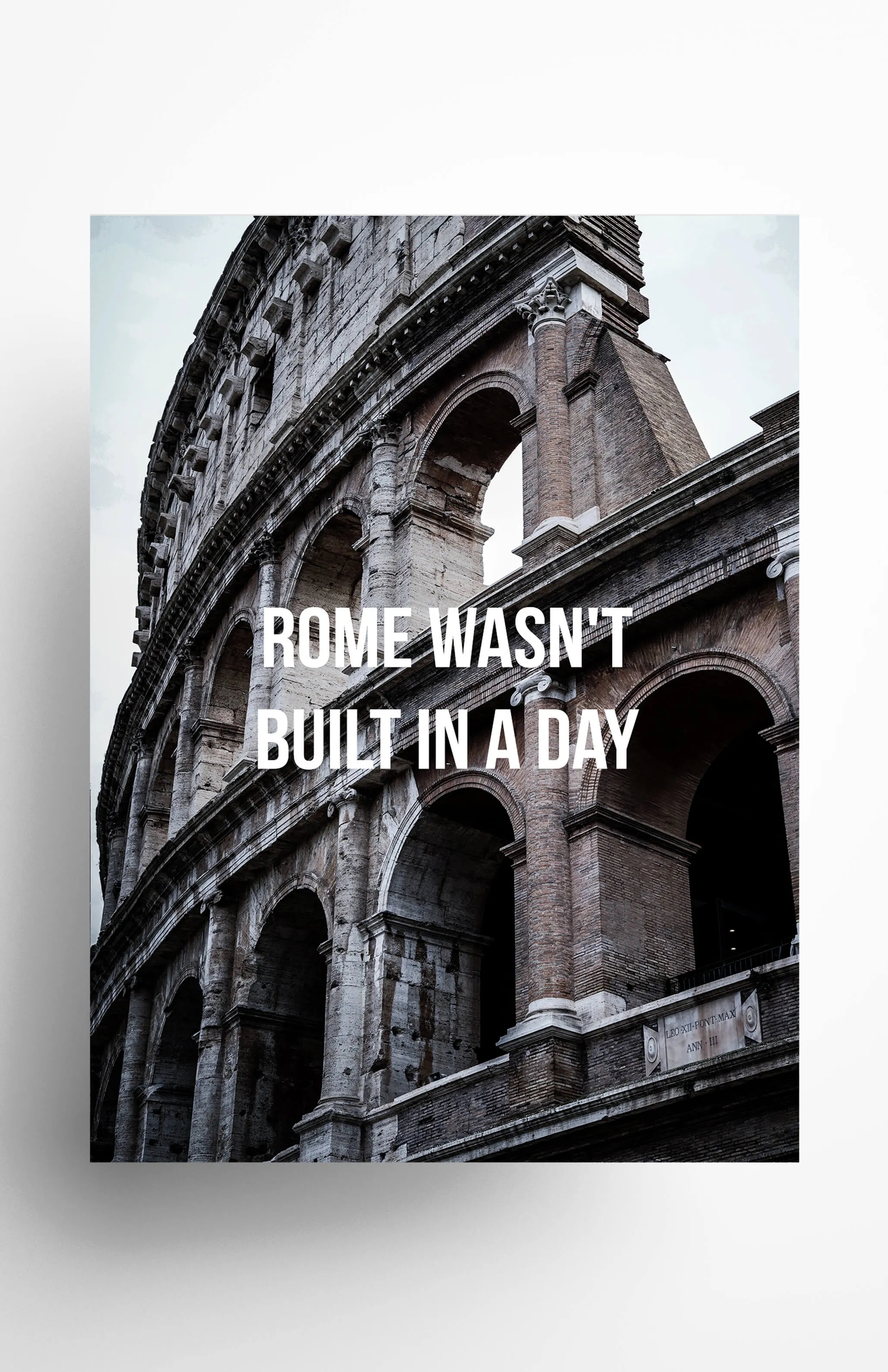 Rome wasn't Built in a Day