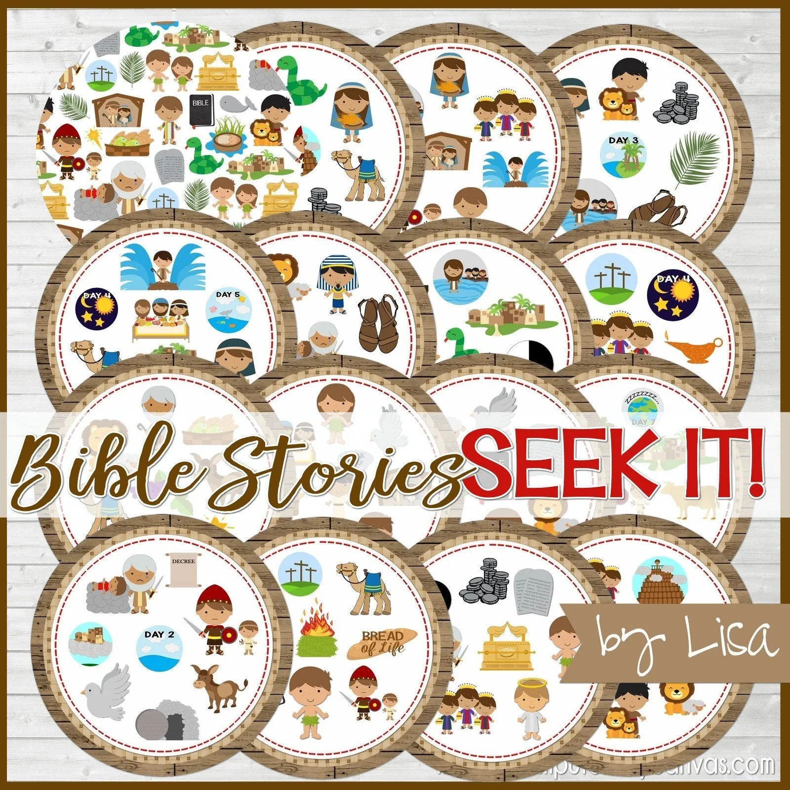 Seek IT! {Bible Stories Edition} PRINTABLE Matching Game