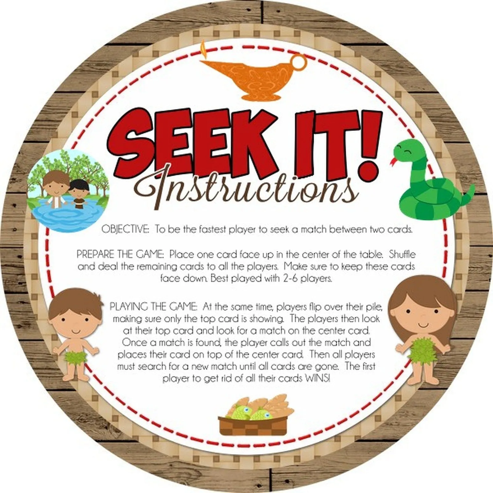 Seek IT! {Bible Stories Edition} PRINTABLE Matching Game