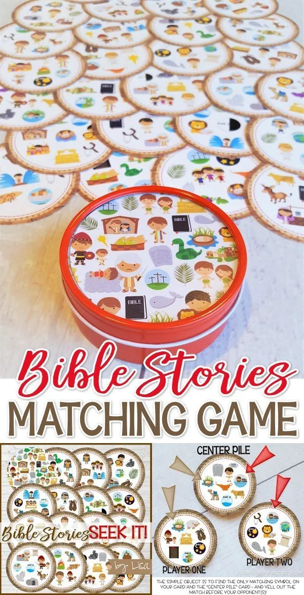 Seek IT! {Bible Stories Edition} PRINTABLE Matching Game