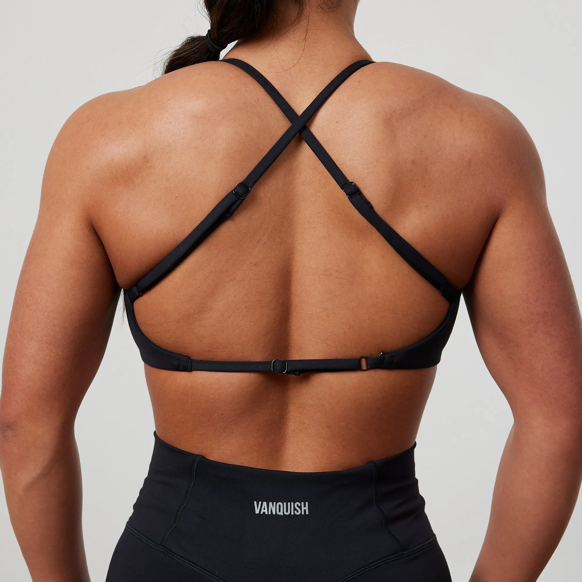 Vanquish Enhance Black Backless Bra