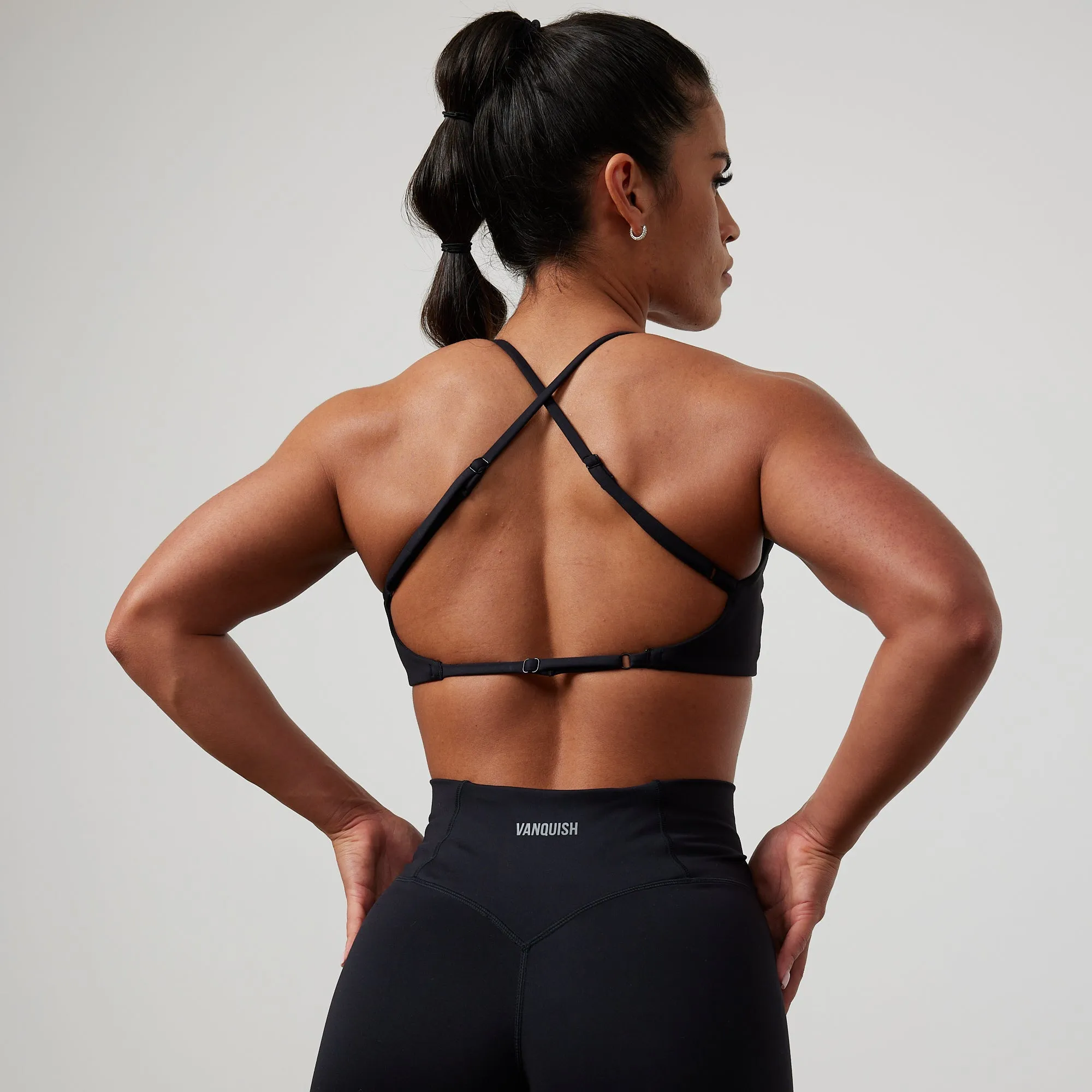 Vanquish Enhance Black Backless Bra